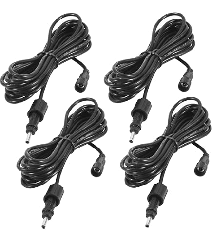 Liwinting Câble Extension DC Étanche 5m - Connecteur 5,5 X 2,1 Mm Pour Lampes Solaires Jardin, Noir
