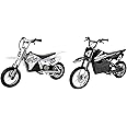 Razor MX400 & MX650 Electric 24V Ride On Battery-Powered Toy Motocross Motorcycle Dirt Bike, Speeds up to 17 MPH, White & Black