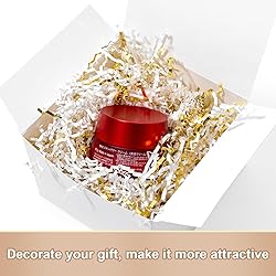 Wowxyz 1 LB Crinkle Cut Paper Shred White & Gold