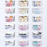 Unittype 18 Pcs Slat wall Bins Wall Mount Storage Organizer Garage, Clear | Slatwall Organizer for Pegboard Panels, Craft Room Workshop, Wall Mount Containers for Small Parts, Visible Storage System