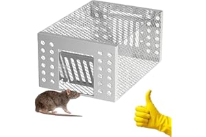 FAFVI Stainless Steel Automatic Mousetrap, Rat Trap,Mouse Trap, Humane Mouse Traps, Stainless Steel Continuous Automatic Mouse Cage Trap, Easy to Set Mice Catcher for Indoor and Outdoor