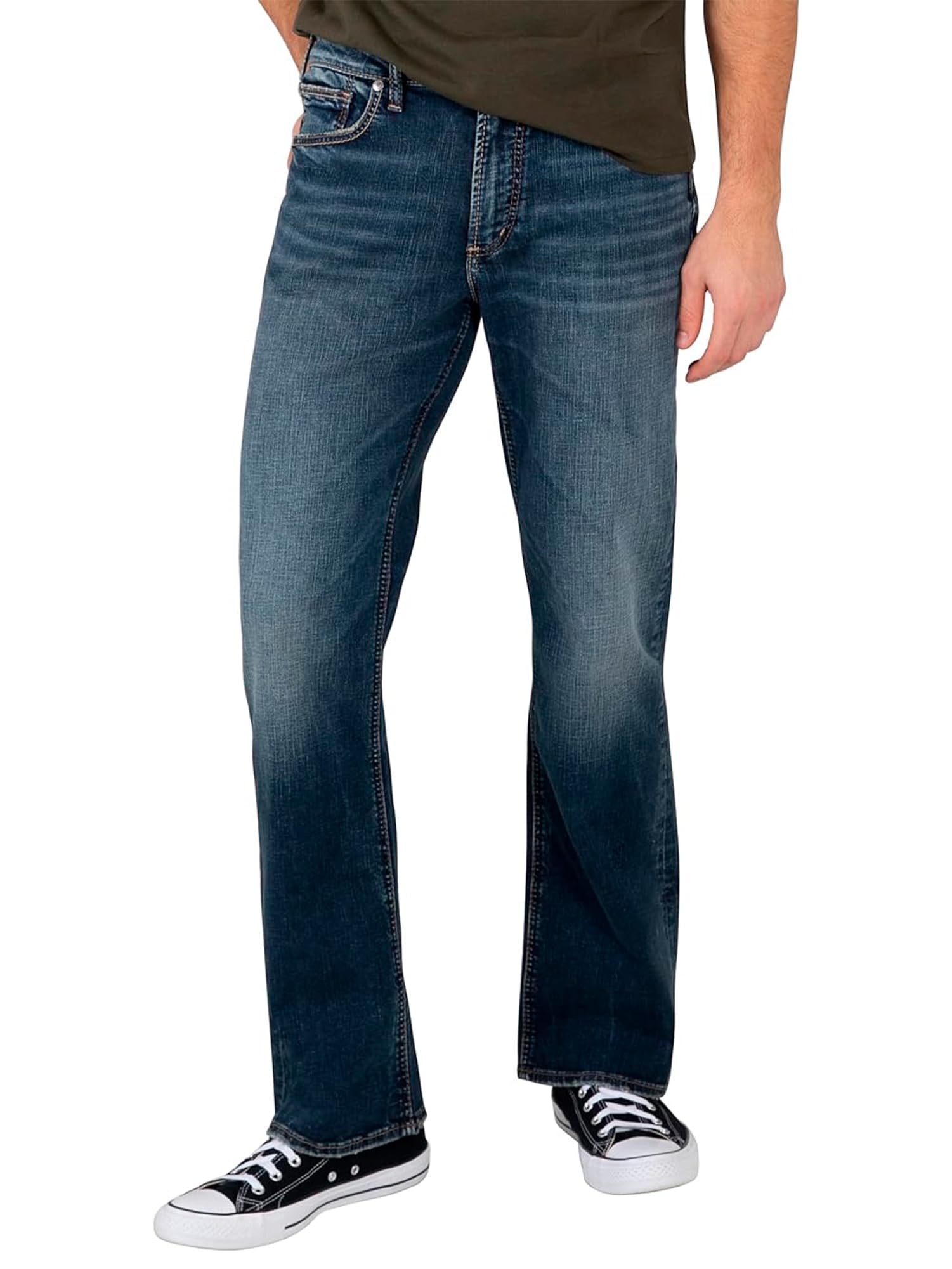 Silver Jeans Co. Men’s Craig Classic Fit Bootcut Jeans, Deep Dark Rinse, 32W x 30L