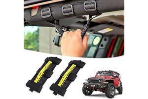 KARTONMOTOR 2 PCS Roll Bar Grab Handles,Grip Handle for Jeep Wrangler JK YJ TJ JL JKU JLU,Gladiator JT,1955-2024 UTV ATV,800D Nylon Hardware Handles Accessories