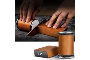Professional Knife Sharpening Kit with Magnetic Angle Guide (15°& 20°),Precision Sharpening Stone Set for Kitchen & Outdoor K