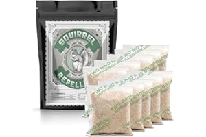 PDKIVFI Squirrel Repellent Outdoor Pouches, Squirrel Deterrent Outdoor and Indoor, Squirrel Repellent for Garden, Chipmunk Repellant,Powerfully and Naturally-10P