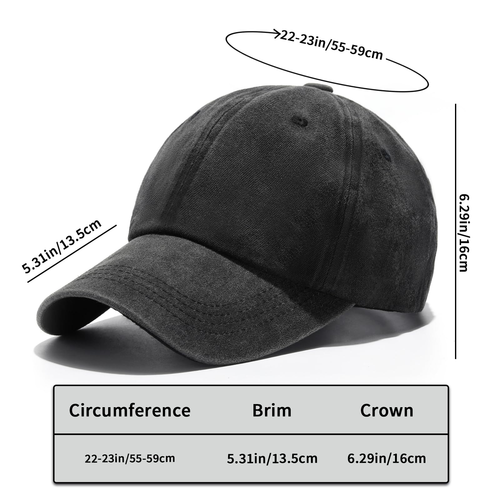 Volyers Adjustable Baseball Cap Men Retro Style Baseball Hat Women