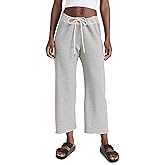 The Wide Leg Cropped Sweatpant in Varsity Grey