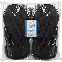 black pedicure slippers