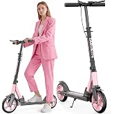 TaroKitc Kick Scooter for Kids 8-12, Teens &amp; Adults | 240 LBS Max Load, Hand Brake &amp; Bell, Lightweight, Foldable 8-Inch Big Wheel Scooter with 4 Adjustable Height Levels | Park Rides &amp; Commuting