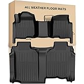 Floor Mats for 2020-2026 Chevy Silverado/GMC Sierra 1500/2500HD/3500HD Crew Cab & 2019 1500 Crew Cab Without Rear Underseat Storage Box, Front Bench Seat