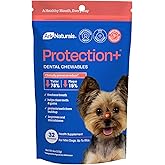 Ark Naturals Protection+ Brushless Dog Dental Treats - Mini Breeds (32 ct) | Vet Formulated Dog Dental Chew with Toothpaste Center - Freshens Breath and Prevents Plaque &amp; Tartar