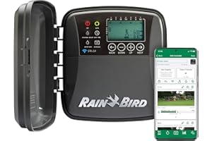Rain Bird ST8O-2.0 Smart Indoor/Outdoor WiFi Sprinkler/Irrigation System Timer/Controller, WaterSense Certified, 8-Zone/Station, Compatible with Amazon Alexa,Grey/Black