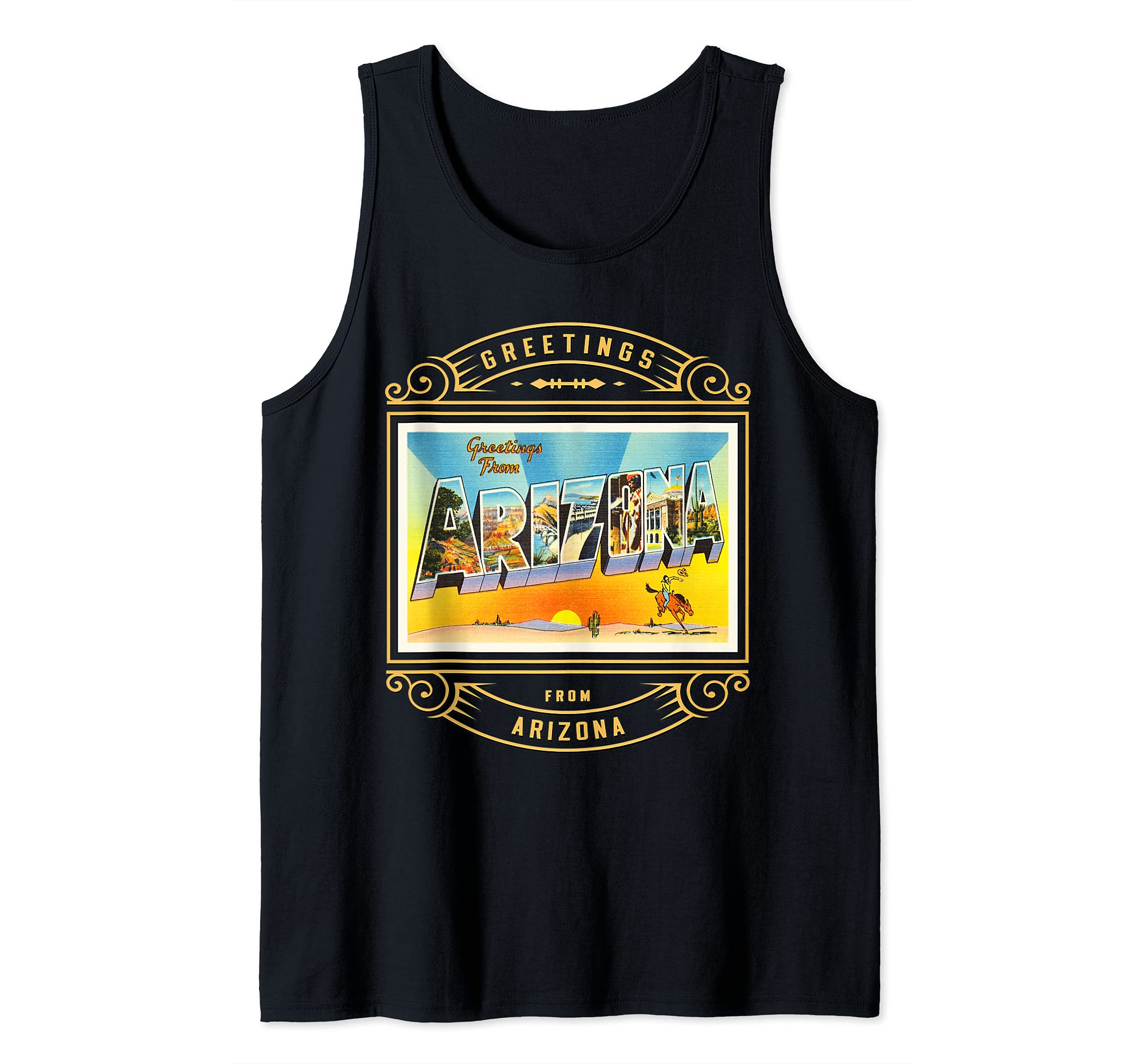 State of Arizona AZ Large Letter Travel Postcard 1 Tank Top