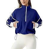 QINSEN Women's Half Zip Fleece Short Pullover Sweatshirt Winter Long Sleeve Cozy Sherpa Sweater Top