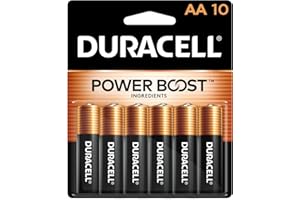 Duracell Coppertop AA Batteries with Power Boost Ingredients, 10 Count (Pack of 1) Double A Battery with Long-lasting Power, 