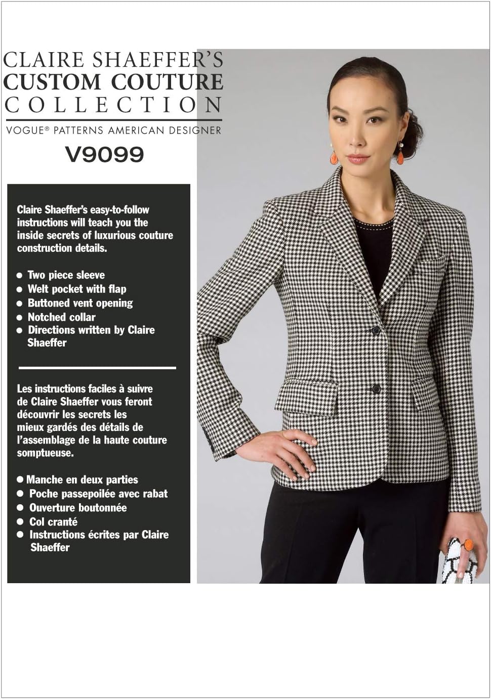 VOGUE PATTERNS V9099 Misses' Jacket, Size E5 (14-16-18-20-22)