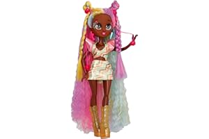 IMC TOYS VIP Girls Hair Makeover Evelyn Fashion Doll with 11" Colorful Long Styling Hair and 5 Accessories Fashion Toy, Girls and Boys Ages 5 and Up, 10 Inch Doll