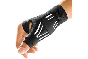 FREETOO Thumb Brace Support Right Hand or Left Hand for Arthritis Pain and Support, Thumb Spica Splint for Trigger Thumb, Thumb Stabilizer for Tendonitis, Sprain Fits Palm 7.5''-8.5'' S/M White