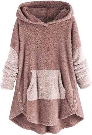 Plus size fluffy hoodie Clearance