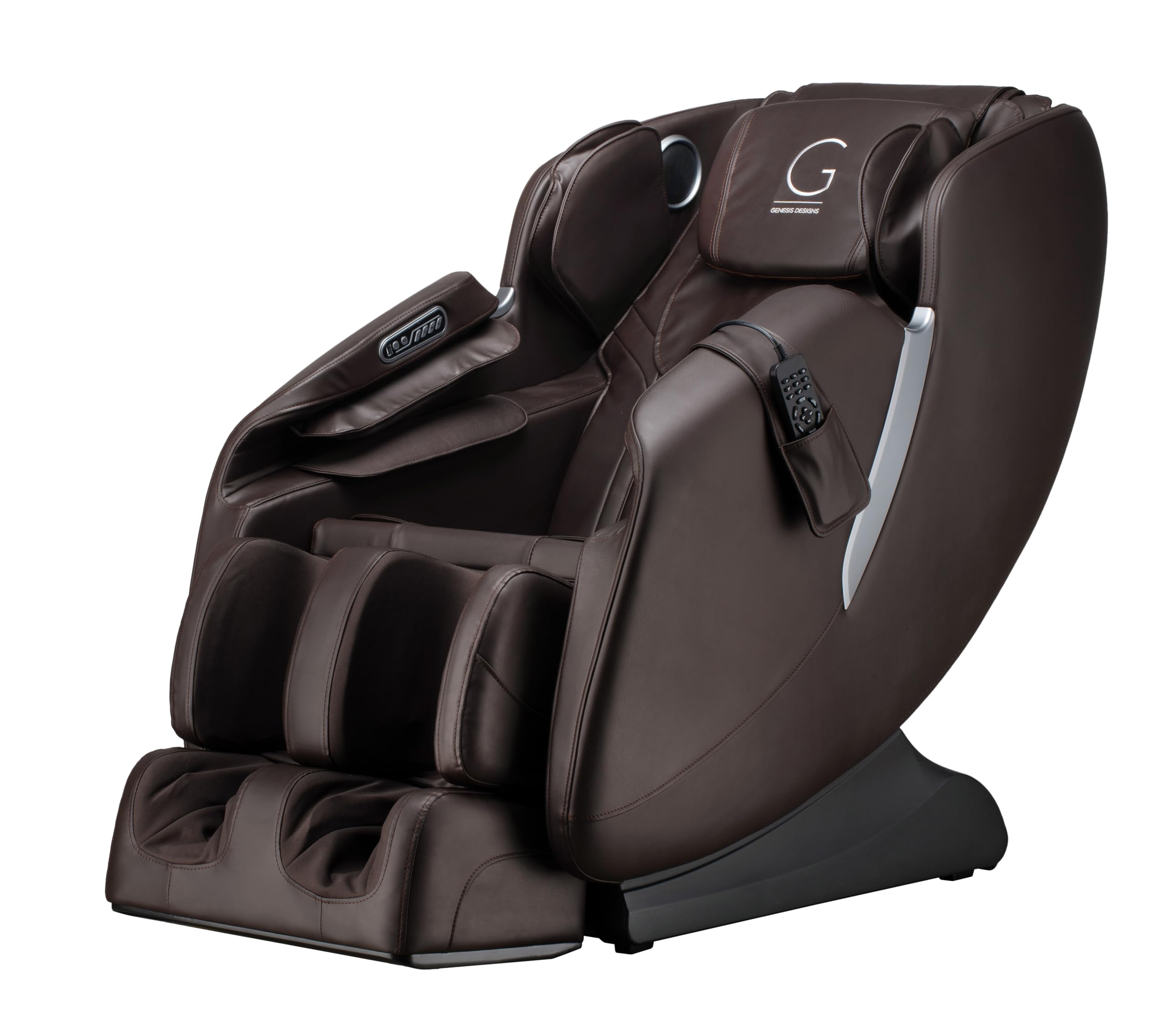 Photo 1 of Genesis Designs Full Body Massage Chair with 14 Fixed Points, Zero Gravity, Bluetooth, Heated- Brown