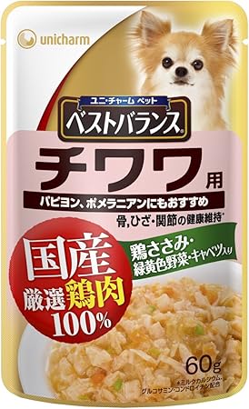 Amazon ベストバランス 国産鶏ささみ入り パウチ チワワ用 60g 12個 ケース販売 ベストバランス ウェット 通販