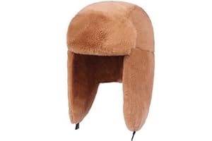 Brcus Women Russian Ushanka Trapper Pilot Aviator Cap Winter Windproof Ski Hat