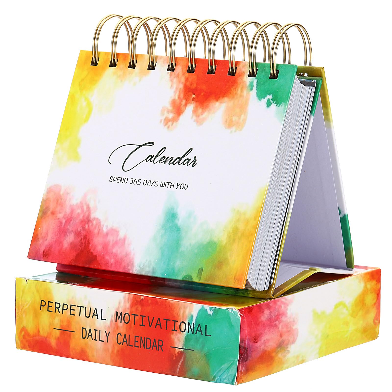 PATIKIL Motivational Calendar, Daily Flip Calendar with Inspirational Quotes Perpetual Calendar for Desk Accessories Gifts for Women, Assorted Colors