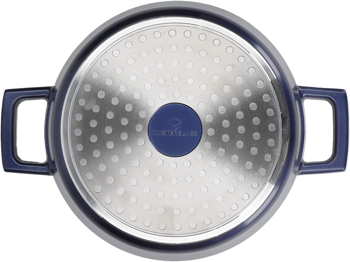 MasterClass Cast Aluminium Casserole Dish, Blue, 20cm/2.5Litre, Gift Boxed, 2.5 L - Image 3