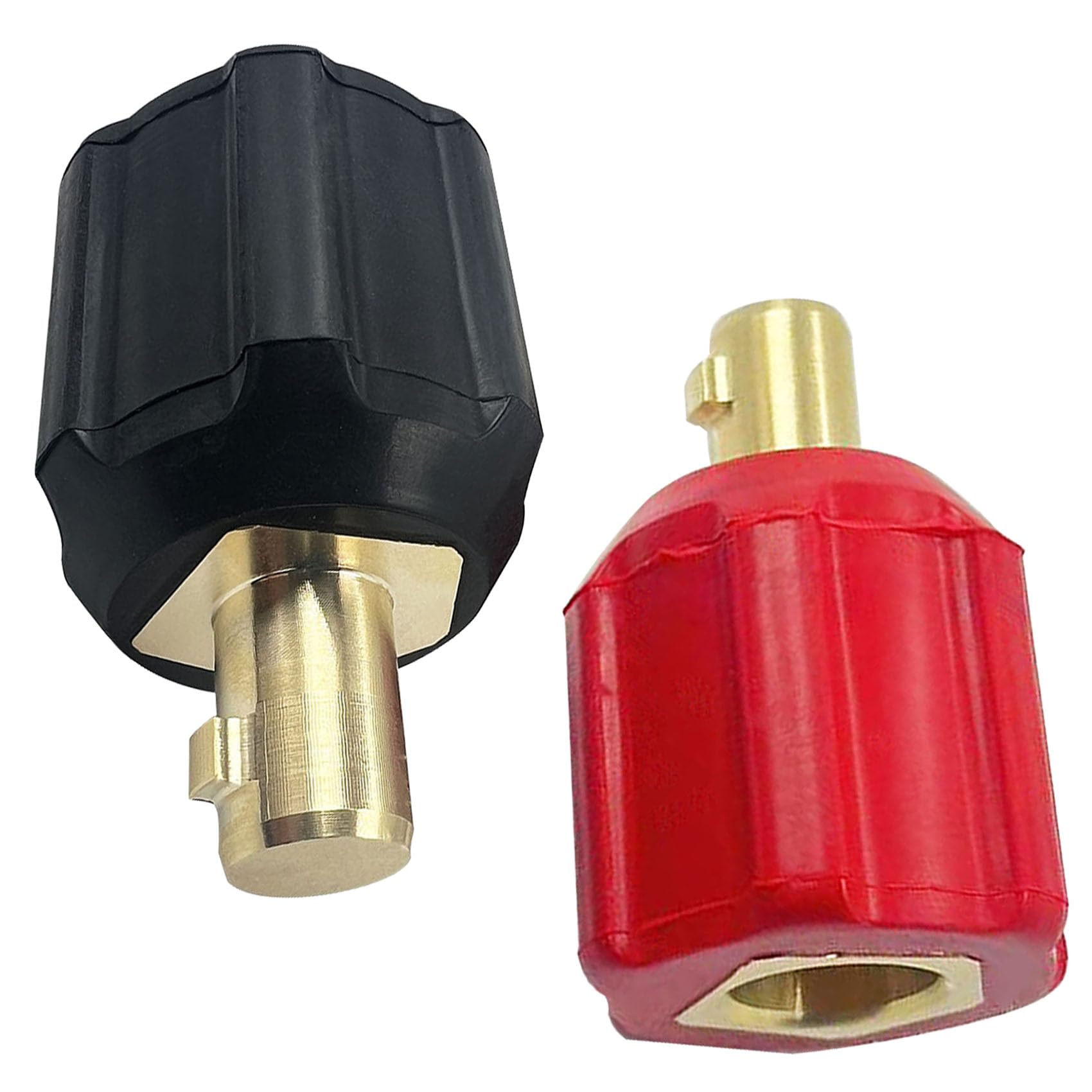 Photo 1 of 05335 Welding Leads Adapter Set, Dinse-Type Machine Plug Connector, Connect Lenco or Tweco Style LC40 Male to Dinse Style Female, Includes 1 Red and 1 Black adapter, Welder Cable Terminal Adapter