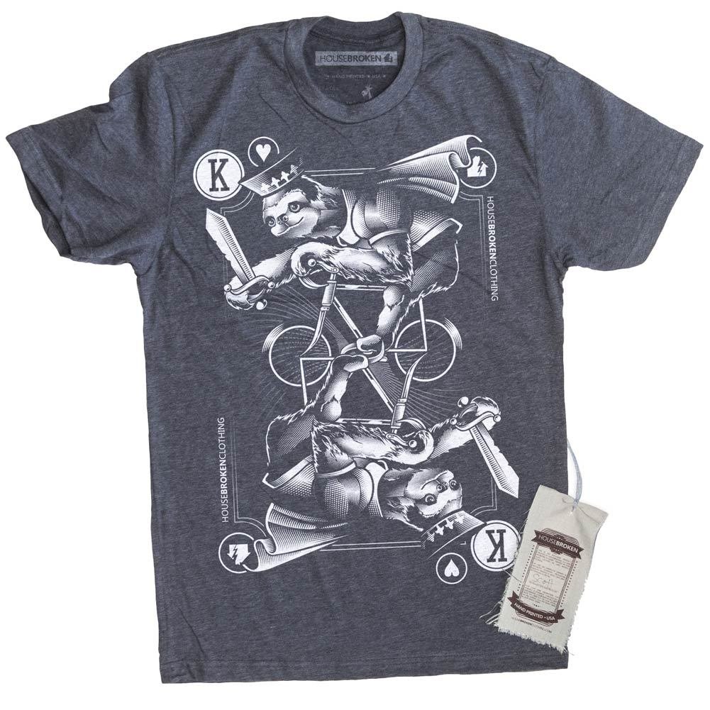 Housebroken Sloth Animal Riding Bicycle T-shirt ( T-shirt)