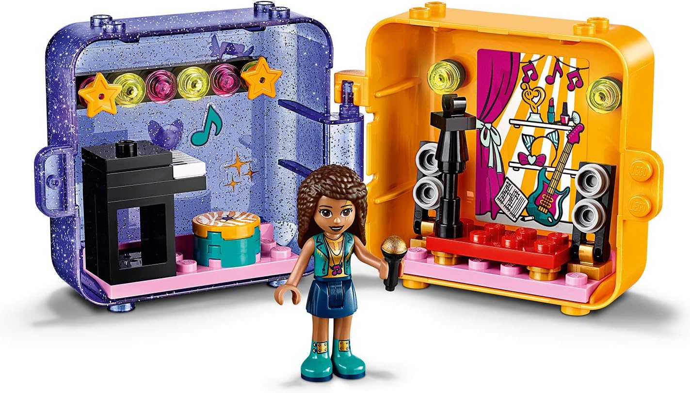 LEGO 41400 Friends Andrea's Play Cube Series 1, Collectible Mini Playset, Portable Travel Case, Mehrfarbig, Medium - Image 3