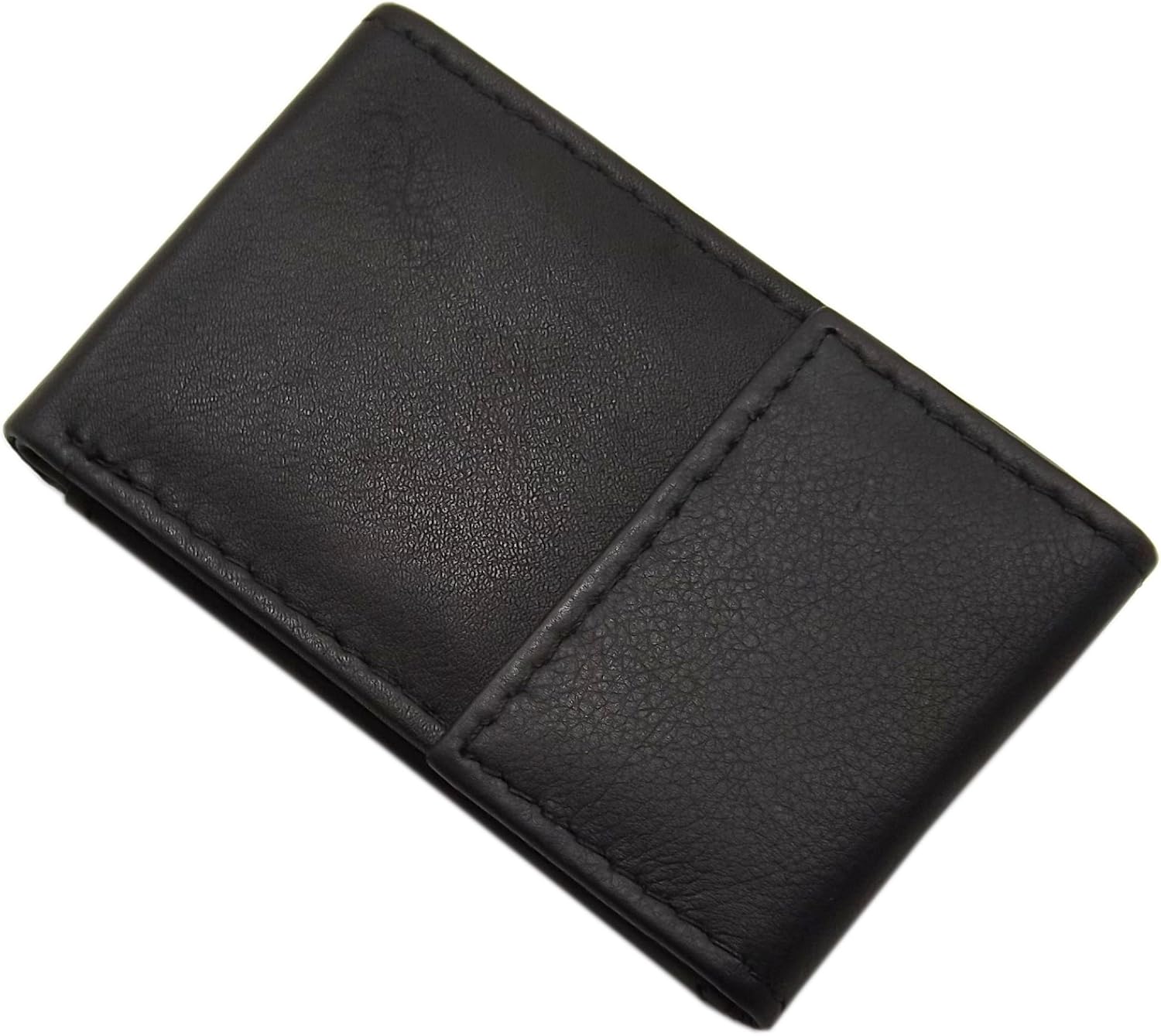 myledershop MJ-Design-Germany Calf Leather Mini Wallet 8x1.5x5cm in Black, 7.5 x 1 x 5.5 cm - Image 5