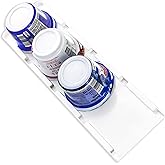 Storage Theory Yogurt Organizer for Fridge - Hold 4 Wide-Mouth Greek Yogurt Cups - Peel and Stick Yogurt Storage Organizer fo
