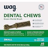 Amazon Brand - Wag Dental Dog Treats to Help Clean Teeth & Freshen Breath - Small, Unflavored, 2.25 pounds