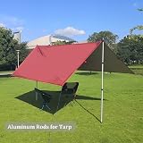 HIKEMAN Tent Poles for Tarp Awning Canopy Aluminium Adjustable 90-230cm view 7