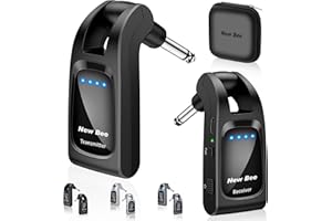 Wireless Guitar System 2.4GHz With 6 Channels Rechargeable Audio Transmitter Receiver for Bass Electric Instruments - Guitar 