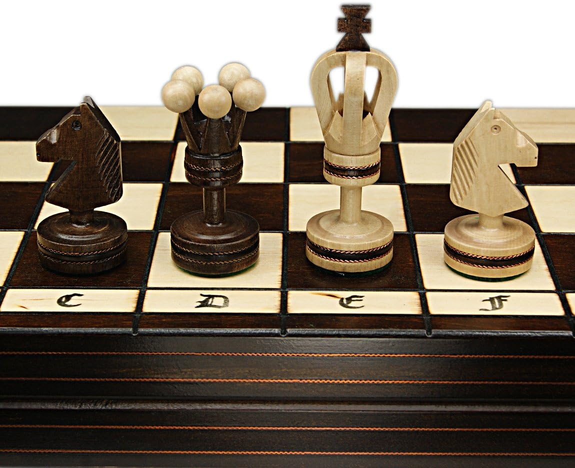 Chess4you QUALITY 50cm/20in ROYAL CHESS SET, INLAID BY COPPER