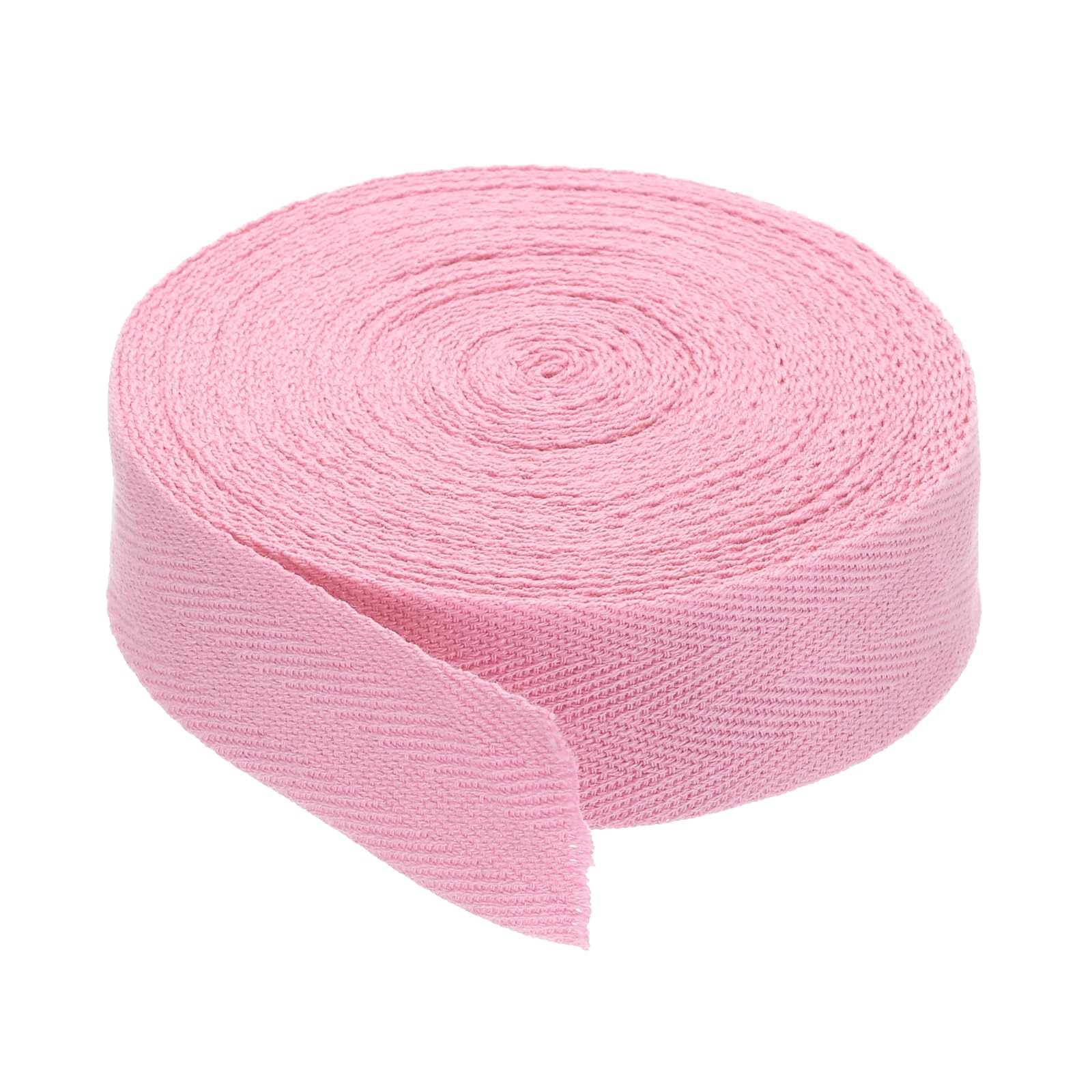 PATIKIL 1.2"/3cm Cotton Twill Tape 10 Yards Cotton Ribbon Bias Binding Tape Herringbone Webbing Trim for Sewing Gift Wrapping Craft DIY Light Pink