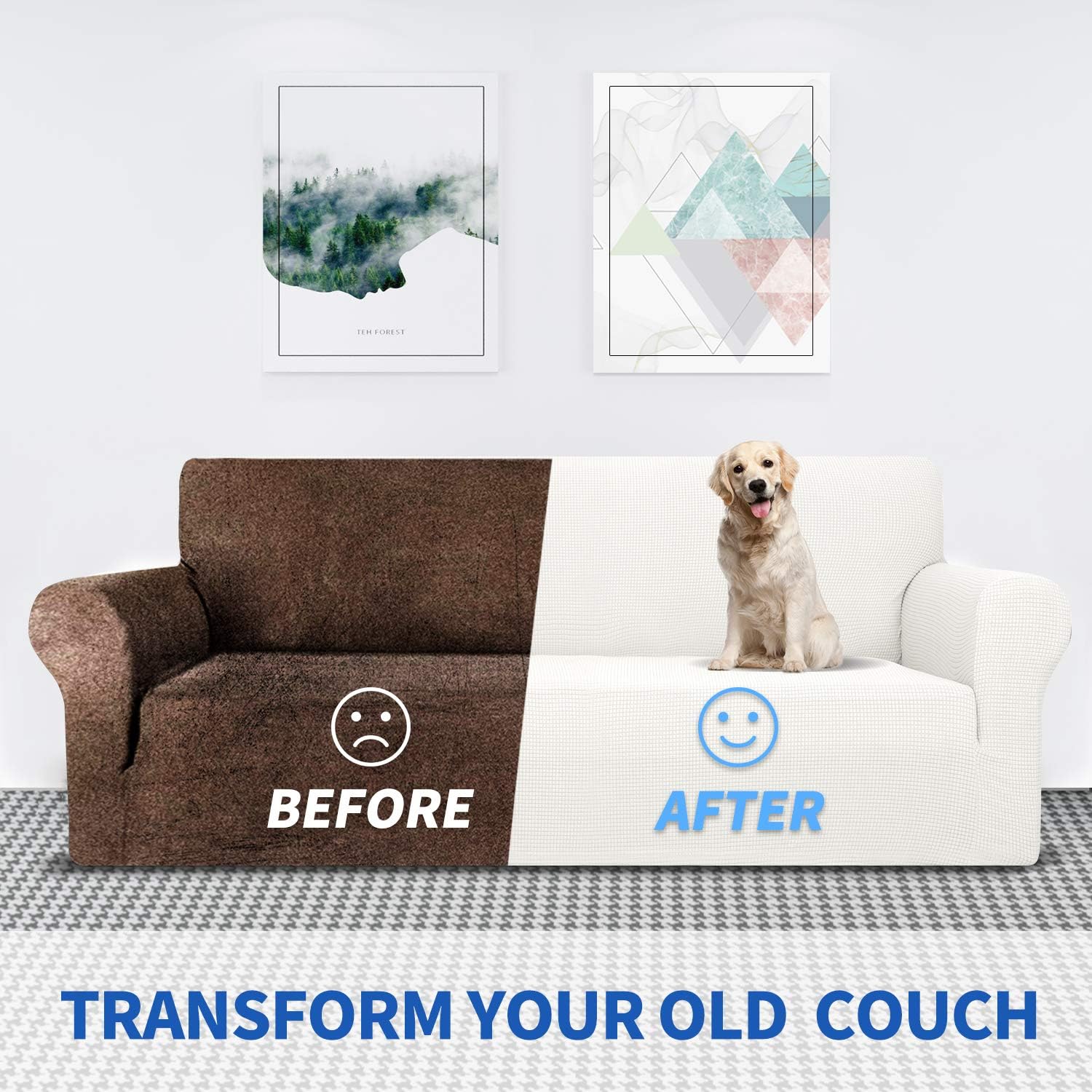 MAXIJIN Super Stretch Couch Cover for 4 Seater Couch - Image 5