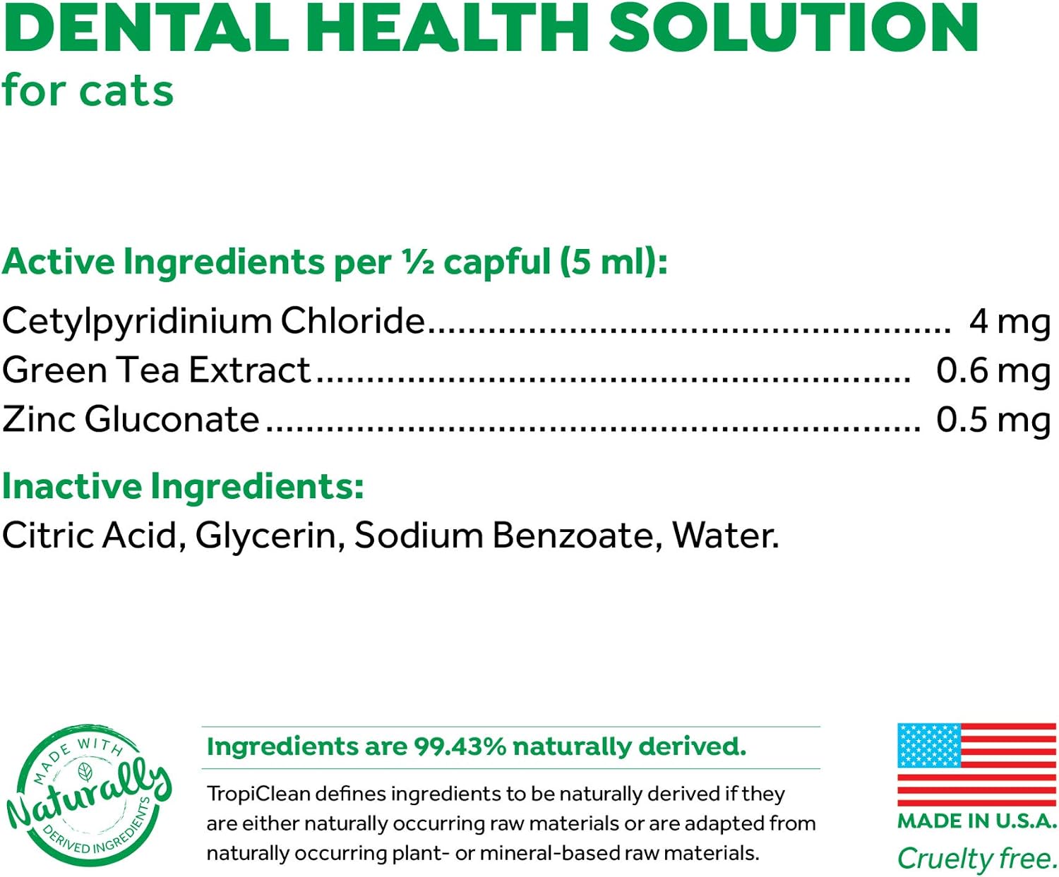 TropiClean Fresh Breath for Cats, 473 ml (Pack of 1) - Image 4