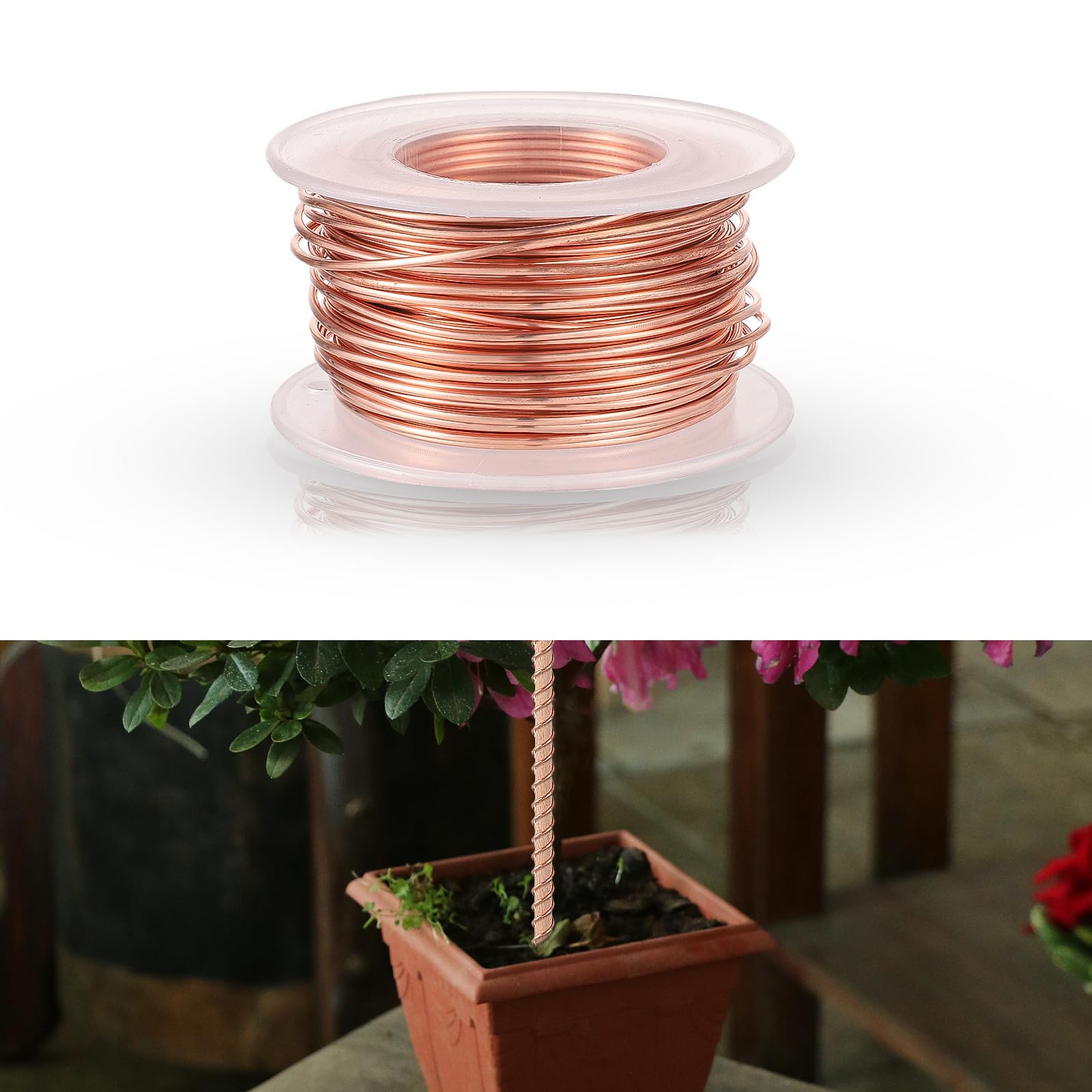 49 Feet Electroculture Gardening Antenna, Pure Electroculture Gardening Copper Wire 16 Gauge 99.9% Soft Copper Wire for Growing Plants and Vegetables