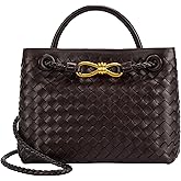 Woven Tote Bag for Women Leather Shoulder Handbag Designer Top Handle Purses
