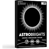 Astrobrights Color Cardstock, 65 lb Cover Weight, 8.5 x 11, Eclipse Black, 100/Pack