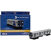 Daron MTA NYC Subway Car Buildable Train Set &ndash; Officially Licensed Construction Toy and Free-Wheeling Vehicle for Kids Ages 5+