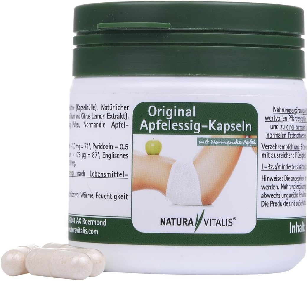 Natura Vitalis Original Apple Vinegar, 120 Capsules