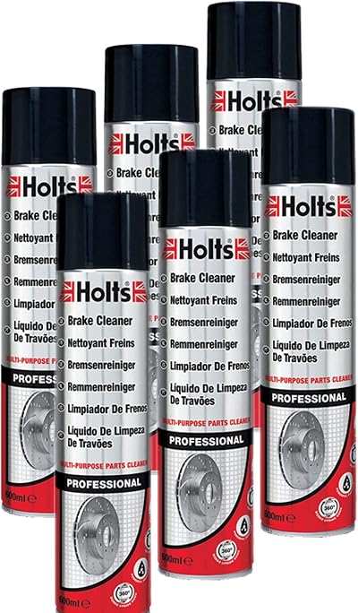 Holts Set of 6 Brake Cleaner 600 ml Professional Quality Degreaser