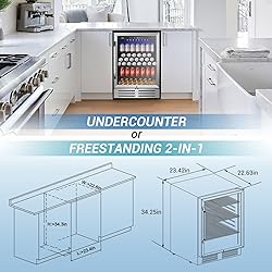 Velivi 24 Inch Beverage Refrigerator, 210 Cans