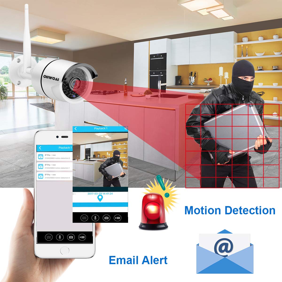 【2020 New】 Security Camera System Wireless, 4TB Hard Drive PreInstall