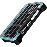 Evolution Fishing BallistiX 3.5 Terminal Tackle Tray &ndash; Waterproof Tackle Storage Box with Anti-Migration Design, One-Hand Latch, Polycarbonate Lid, Rust-Resistant Terminal Tackle Organizer