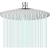 AULEEND All Metal Rain Shower Head - Heavy Duty Stainless Steel, Easy Install, High Water Flow, Ultra-Thin Modern Design for 